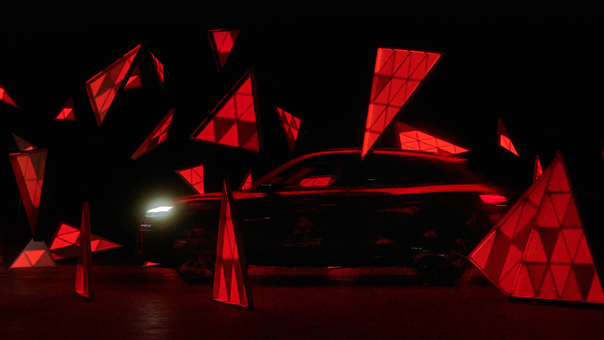 Foto de la presentación de la iluminación de Audi. 